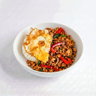 Pad Kra Pow and Egg